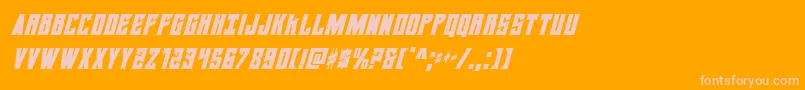 daemonicuscondital Font – Pink Fonts on Orange Background