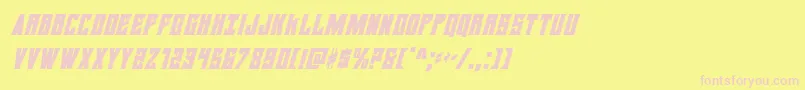 daemonicuscondital Font – Pink Fonts on Yellow Background