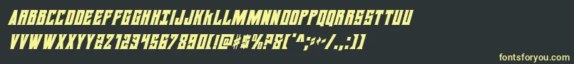 daemonicuscondital Font – Yellow Fonts on Black Background