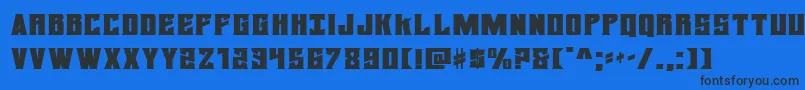 daemonicusexpand Font – Black Fonts on Blue Background