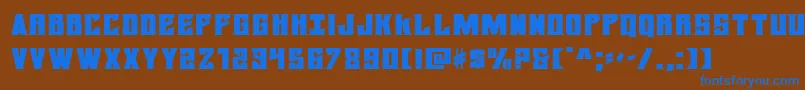 daemonicusexpand Font – Blue Fonts on Brown Background