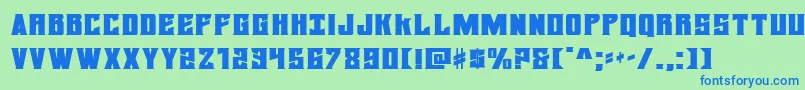 daemonicusexpand Font – Blue Fonts on Green Background