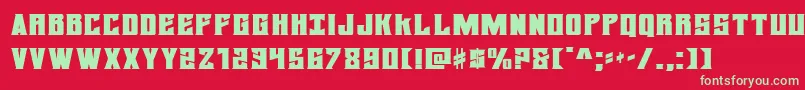daemonicusexpand Font – Green Fonts on Red Background
