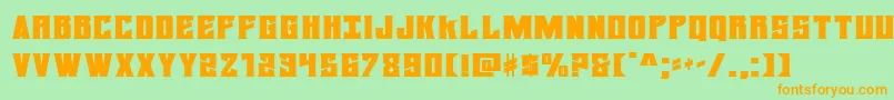 daemonicusexpand Font – Orange Fonts on Green Background
