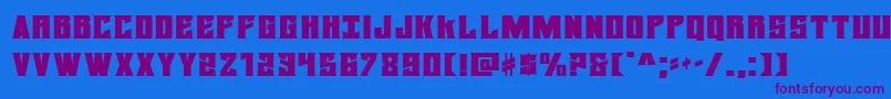 daemonicusexpand Font – Purple Fonts on Blue Background
