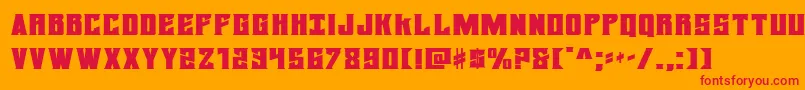 daemonicusexpand Font – Red Fonts on Orange Background