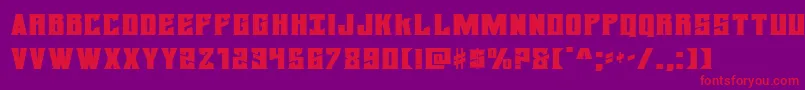 daemonicusexpand-Schriftart – Rote Schriften auf violettem Hintergrund