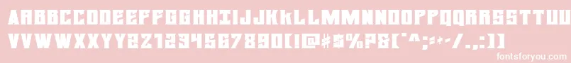 daemonicusexpand-Schriftart – Weiße Schriften auf rosa Hintergrund