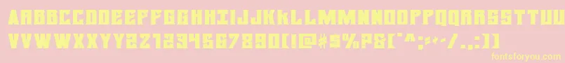 daemonicusexpand-Schriftart – Gelbe Schriften auf rosa Hintergrund