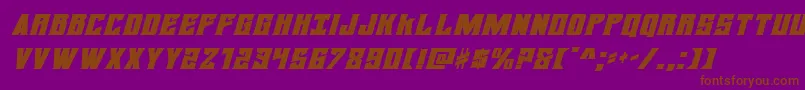 daemonicusexpandital Font – Brown Fonts on Purple Background