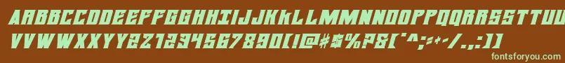 daemonicusexpandital Font – Green Fonts on Brown Background