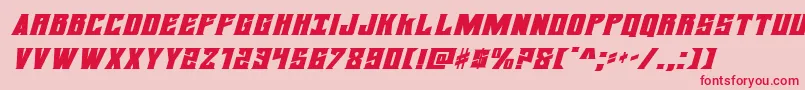 daemonicusexpandital Font – Red Fonts on Pink Background