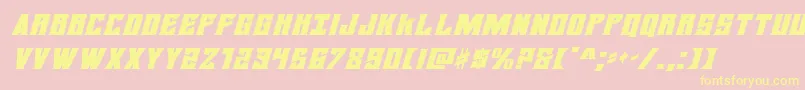 daemonicusexpandital Font – Yellow Fonts on Pink Background