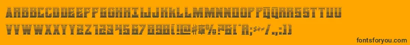 daemonicusgrad-Schriftart – Schwarze Schriften auf orangefarbenem Hintergrund