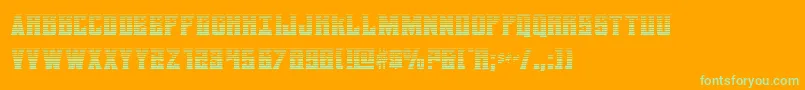 daemonicusgrad Font – Green Fonts on Orange Background