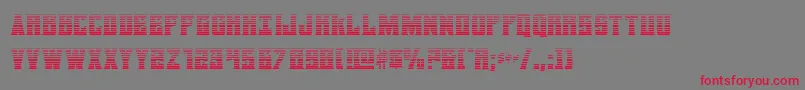 daemonicusgrad-Schriftart – Rote Schriften auf grauem Hintergrund