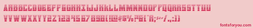 daemonicusgrad-Schriftart – Rote Schriften auf rosa Hintergrund
