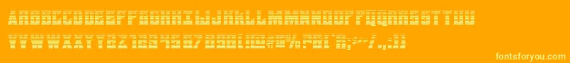 Czcionka daemonicusgrad – żółte czcionki na pomarańczowym tle