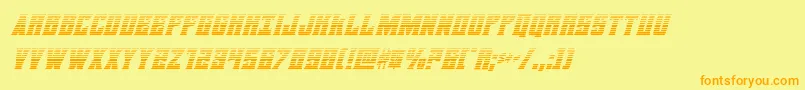 daemonicusgradital Font – Orange Fonts on Yellow Background