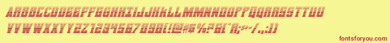 daemonicusgradital Font – Red Fonts on Yellow Background