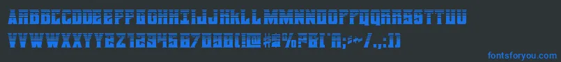 daemonicushalf Font – Blue Fonts on Black Background