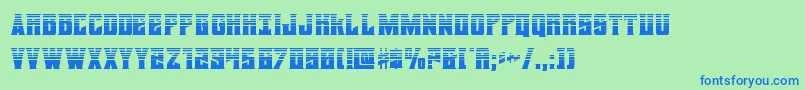 フォントdaemonicushalf – 青い文字は緑の背景です。