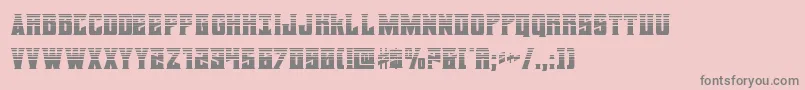 フォントdaemonicushalf – ピンクの背景に灰色の文字