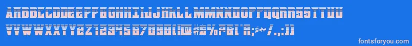 daemonicushalf Font – Pink Fonts on Blue Background