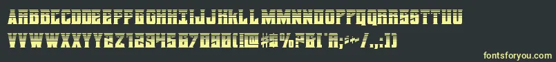 フォントdaemonicushalf – 黒い背景に黄色の文字