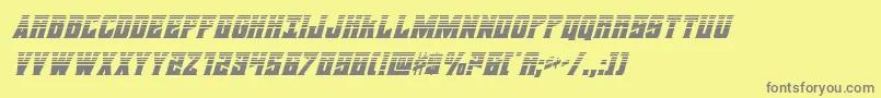 daemonicushalfital Font – Gray Fonts on Yellow Background