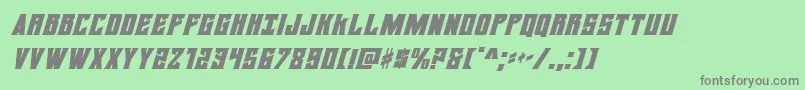 daemonicusital Font – Gray Fonts on Green Background