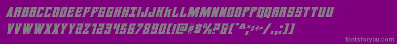 フォントdaemonicusital – 紫の背景に灰色の文字