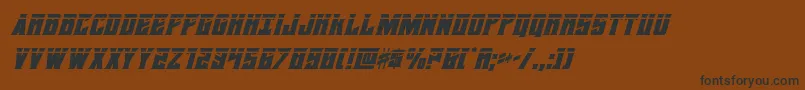 daemonicuslaserital Font – Black Fonts on Brown Background