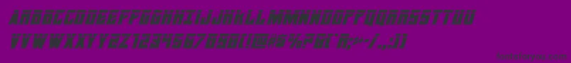 daemonicuslaserital-Schriftart – Schwarze Schriften auf violettem Hintergrund