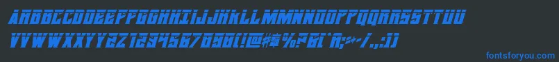 daemonicuslaserital Font – Blue Fonts on Black Background