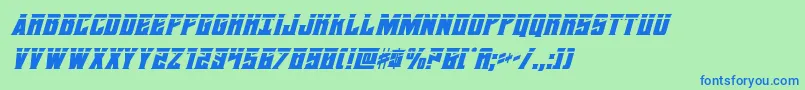 daemonicuslaserital Font – Blue Fonts on Green Background