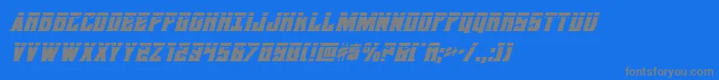 daemonicuslaserital Font – Gray Fonts on Blue Background