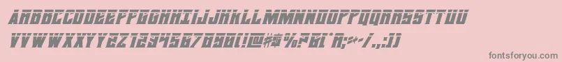 フォントdaemonicuslaserital – ピンクの背景に灰色の文字