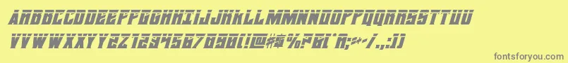 daemonicuslaserital Font – Gray Fonts on Yellow Background