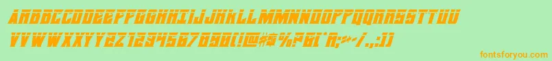 daemonicuslaserital Font – Orange Fonts on Green Background