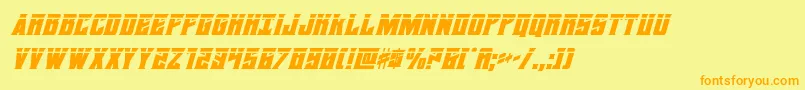 daemonicuslaserital Font – Orange Fonts on Yellow Background