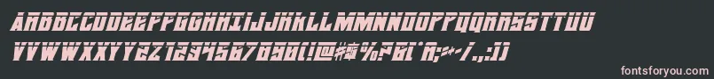 daemonicuslaserital Font – Pink Fonts on Black Background