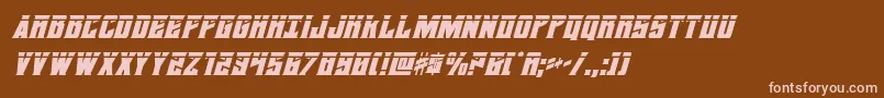 daemonicuslaserital Font – Pink Fonts on Brown Background