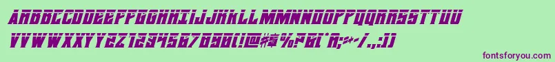 daemonicuslaserital Font – Purple Fonts on Green Background