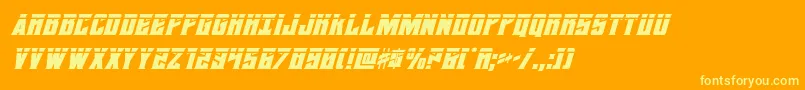 daemonicuslaserital Font – Yellow Fonts on Orange Background