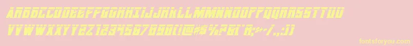 daemonicuslaserital Font – Yellow Fonts on Pink Background