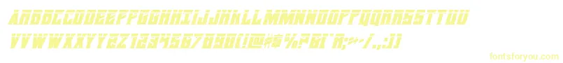 daemonicuslaserital Font – Yellow Fonts on White Background