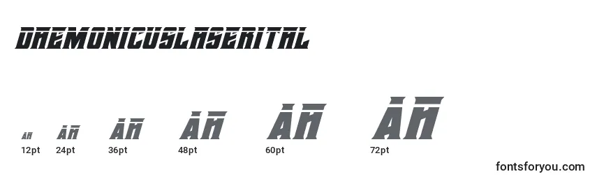 Daemonicuslaserital Font Sizes
