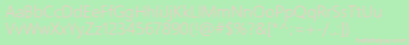 LeelawadeeUiSemilightРћР±С‹С‡РЅС‹Р№ Font – Pink Fonts on Green Background