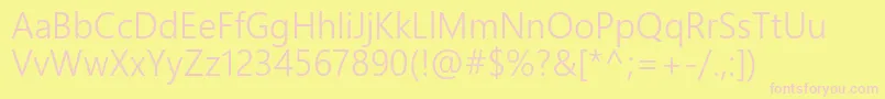 LeelawadeeUiSemilightРћР±С‹С‡РЅС‹Р№ Font – Pink Fonts on Yellow Background